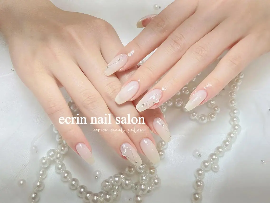 ネイル ジェルネイル 韓国ネイル パラジェル ワンホンネイル ハンドネイル ハンドケア ecrin nail 錦糸町(るい)のネイルデザイン