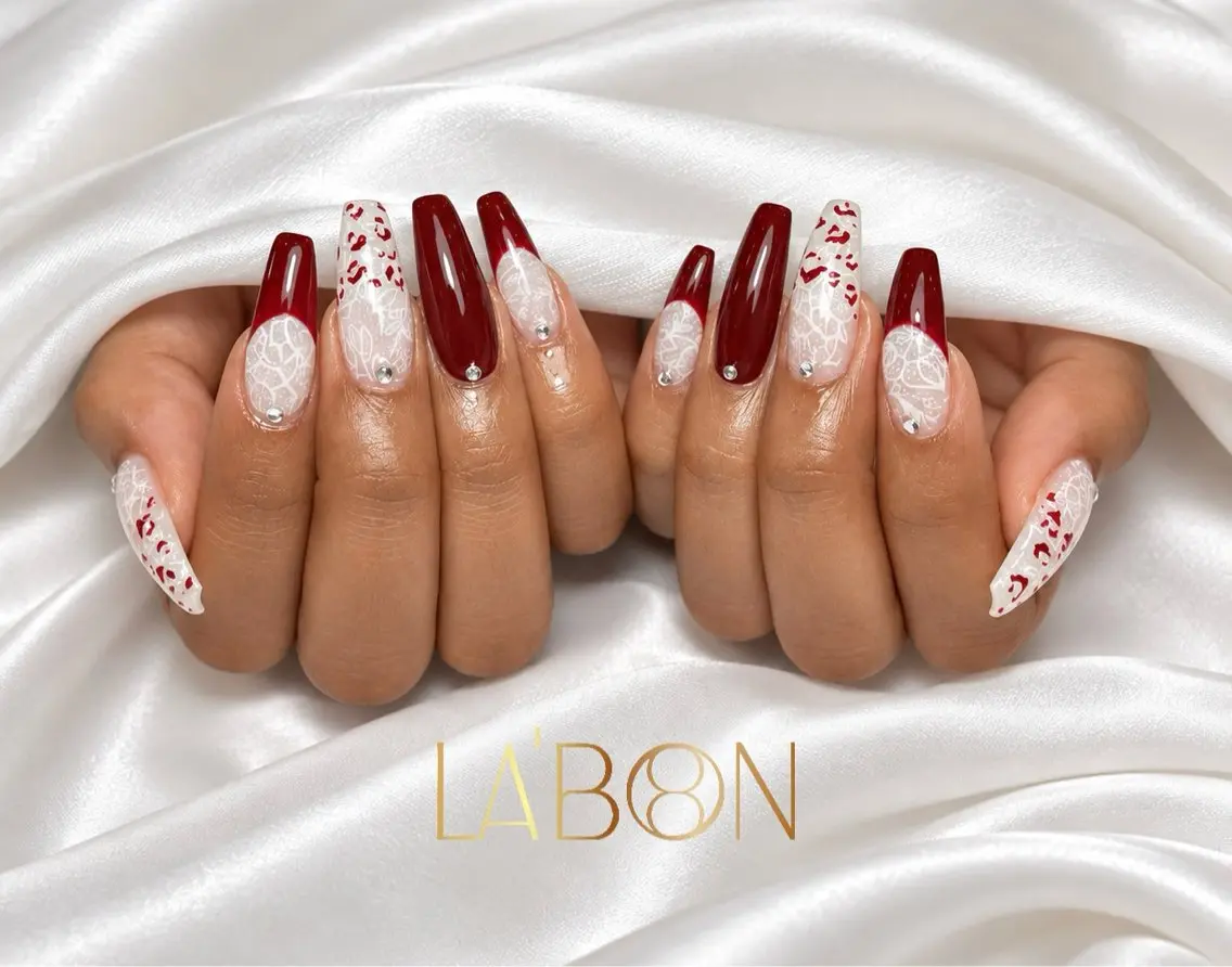 ネイル アートネイル ジェルネイル キラキラネイル 韓国ネイル ロングネイル Labon Nails Artのネイルデザイン