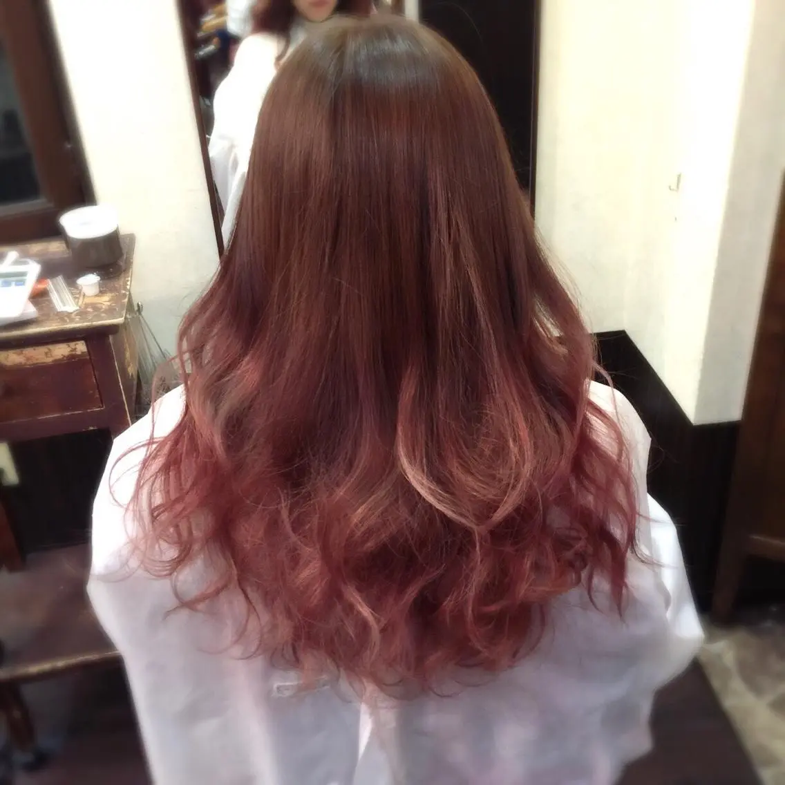 ロング カラー 色落ちまでキレイに! !女性サロンのヘアスタイル