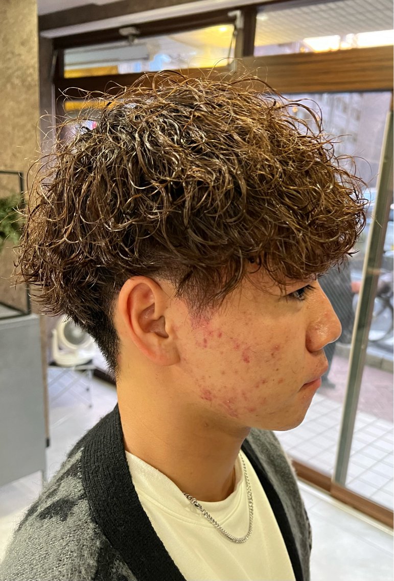 パーマ メンズ 田中大 パーマ/メンズカットのヘアスタイル