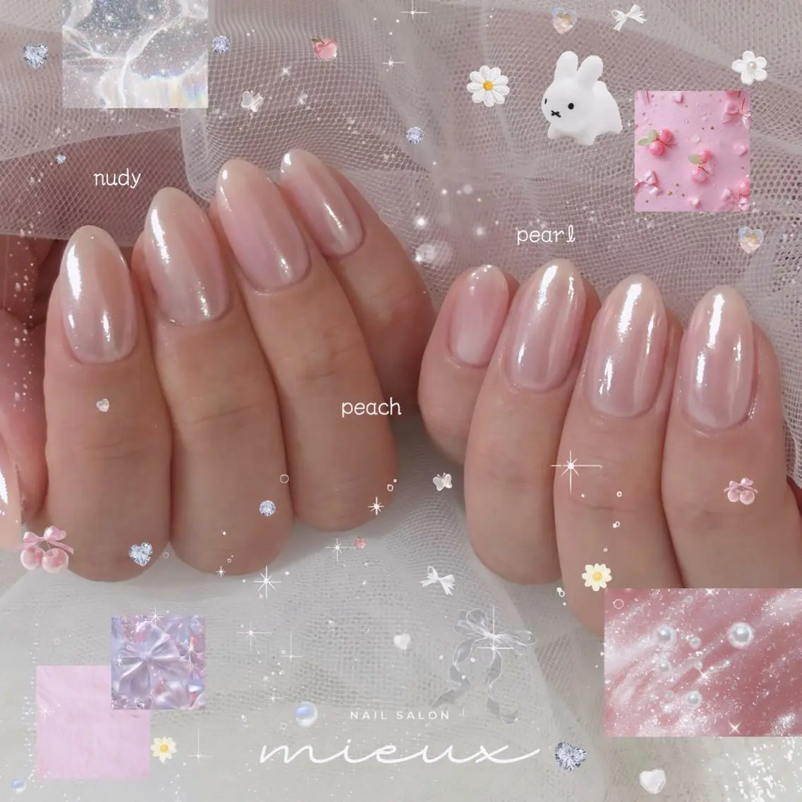 ネイル ミラーネイル ハンドネイル nailsalon mieuxのネイルデザイン