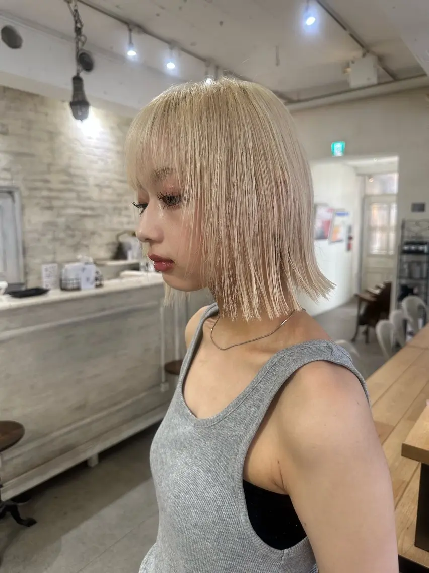 ショート ヘアカラー 似合わせカット ハイトーン/北村優人のヘアスタイル