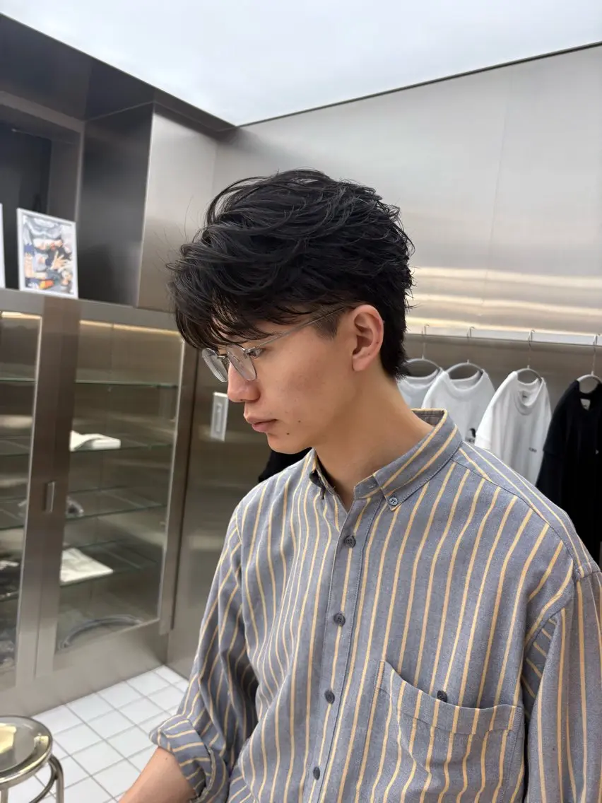 ショート パーマ メンズ カット パーマ fifth 桐山 蒼史のヘアスタイル