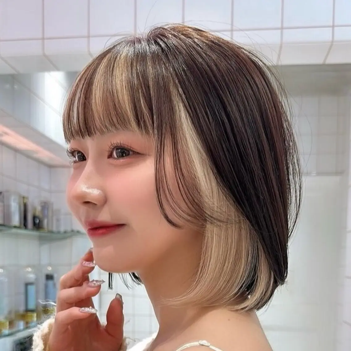 ミディアム ヘアカラー トリートメント モデル様募集中 ／まひろ🦋のヘアスタイル