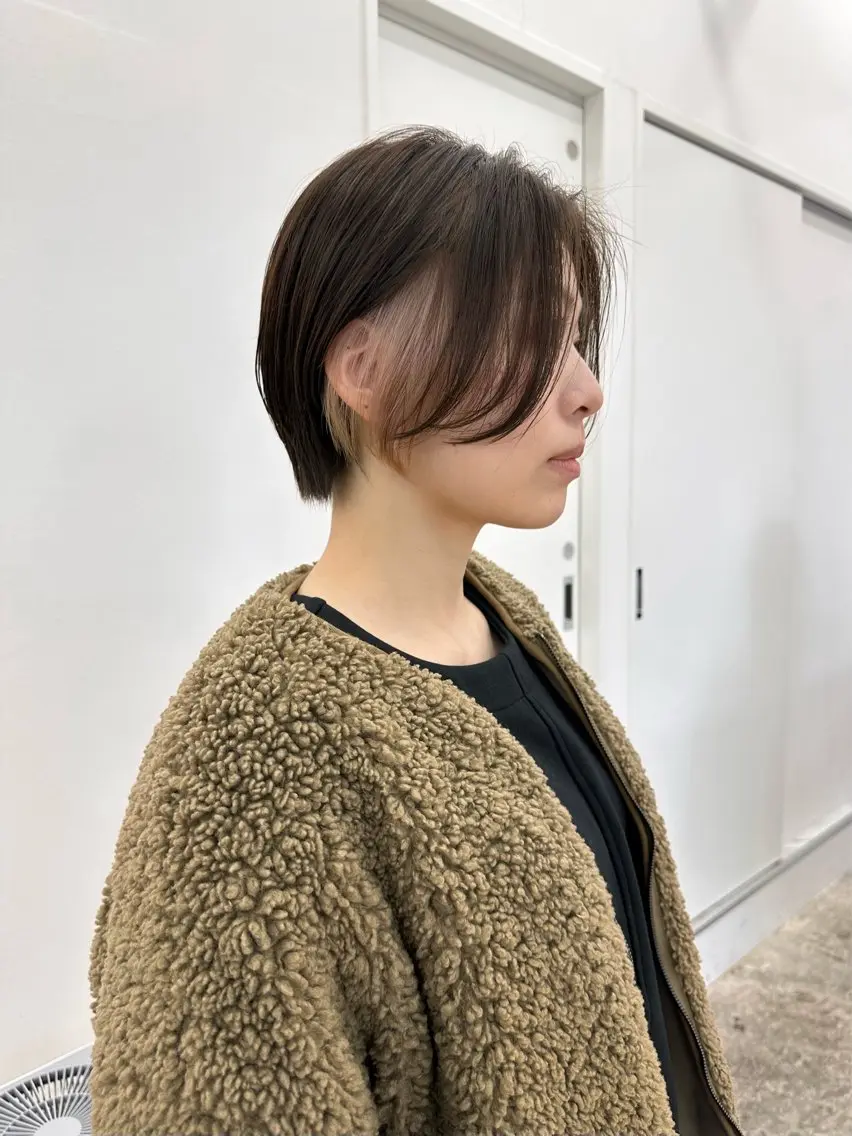 ショート カラー メンズカットパーマ/ ブリーチ高柳将太のヘアスタイル
