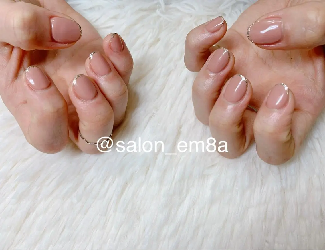 ネイル フレンチネイル シンプルネイル ハンドネイル salon EM&A emiのネイルデザイン