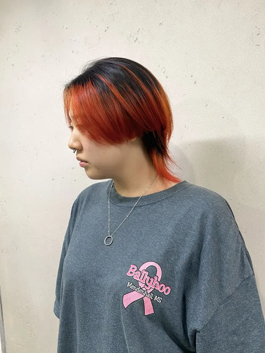 ショート カラー アディクシーカラー バレイヤージュ ブリーチ ケアブリーチ グラデーションカラー カット ヘアカラー トリートメント 脱！黒髪 ダブルカラー【上野】のヘアスタイル