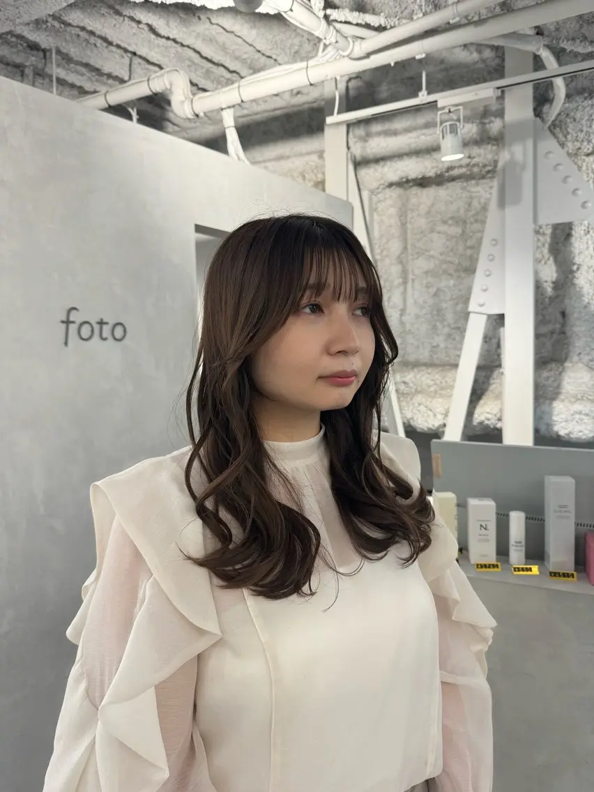 セミロング ヘアカラー トリートメント 新宿/顔周りカット +レイヤー＝しずく♩のヘアスタイル