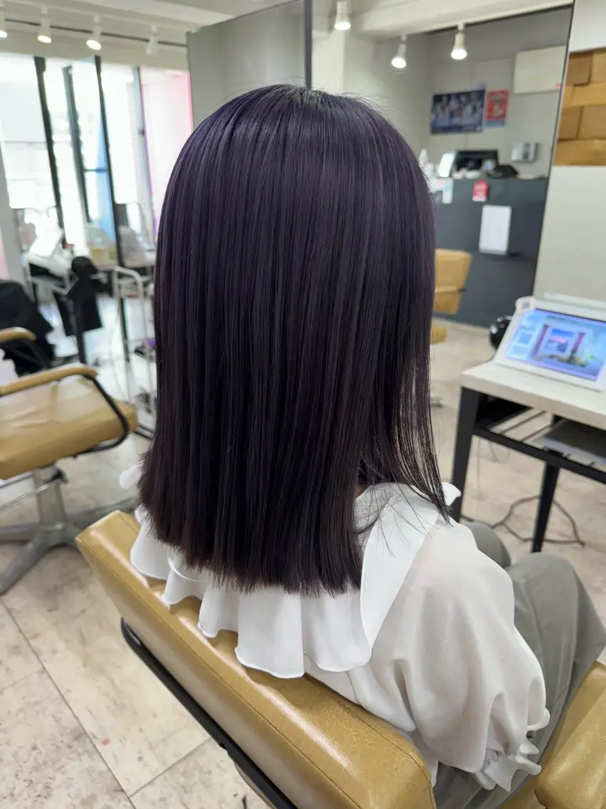 ミディアム カラー ブリーチ ケアブリーチ ラベンダーカラー ヘアカラー 💙 Tomoka💜のヘアスタイル