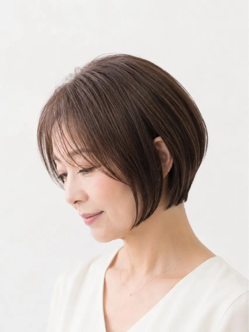ショート カラー 透明感カラー ハイライトカラー イルミナカラー ボブ ハイライト ヘアカラー ✨白髪ぼかし/ ショート✨吉岡 弘のヘアスタイル