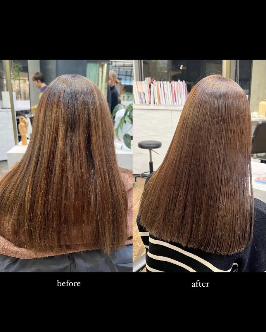 カラー ブラウンカラー 坂本 かやのヘアスタイル