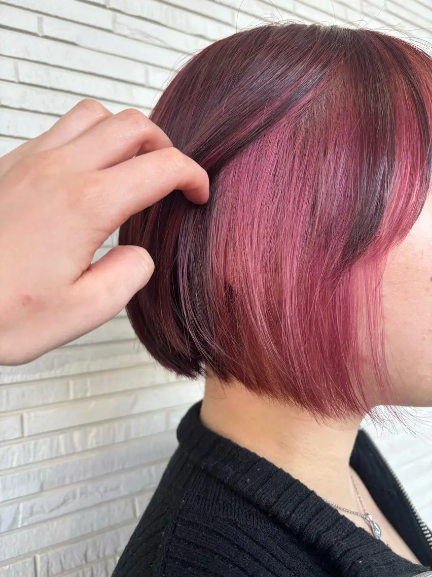 カラー インナーカラー 松原香乃 撮影モデル募集のヘアスタイル