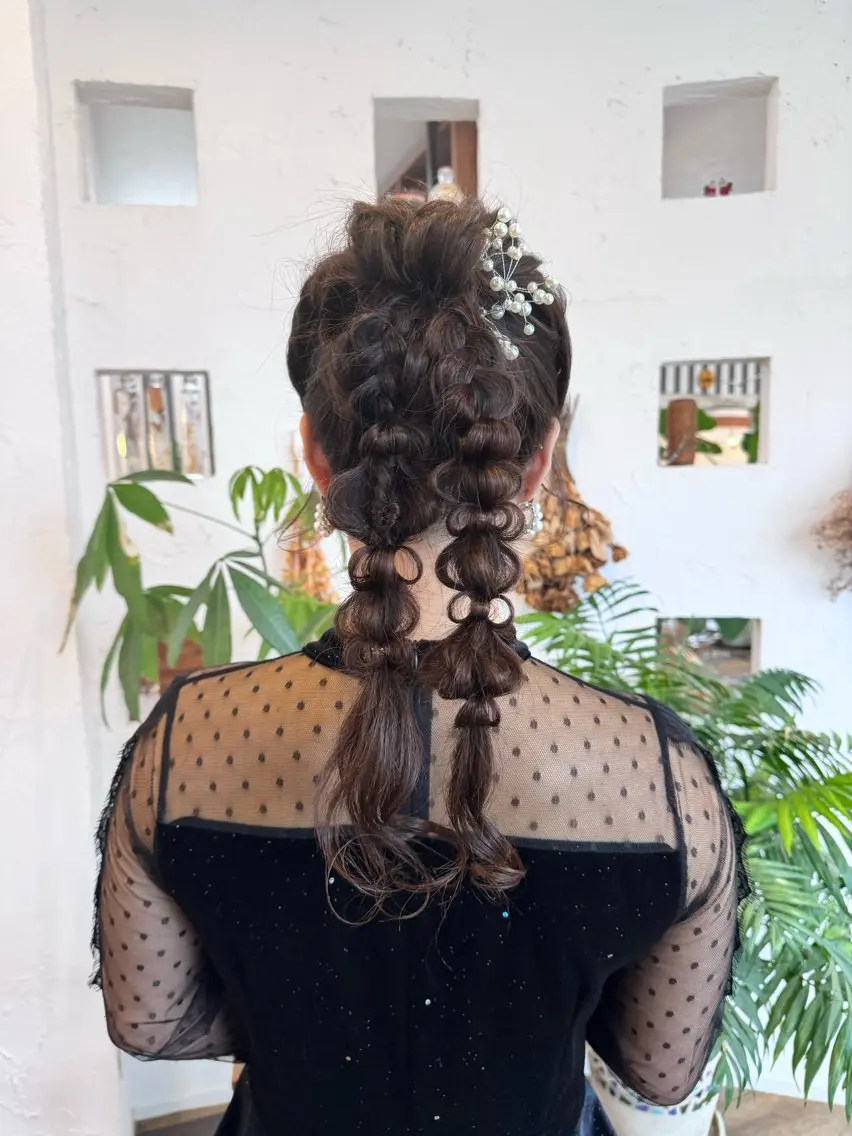 ヘアアレンジ ヘアセット 🌸小掛🌸 豊橋外国人風カラーのヘアスタイル