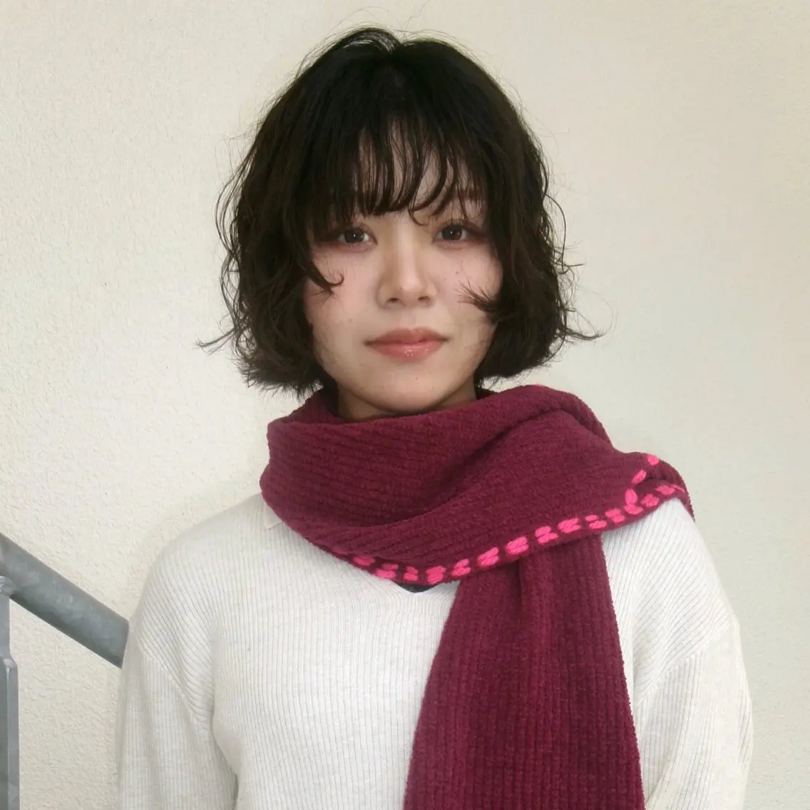 ミディアム カラー パーマ ミディアムパーマ ボブ カット ヘアカラー パーマ 伊藤ほのか/パーマ /ダブルカラーのヘアスタイル