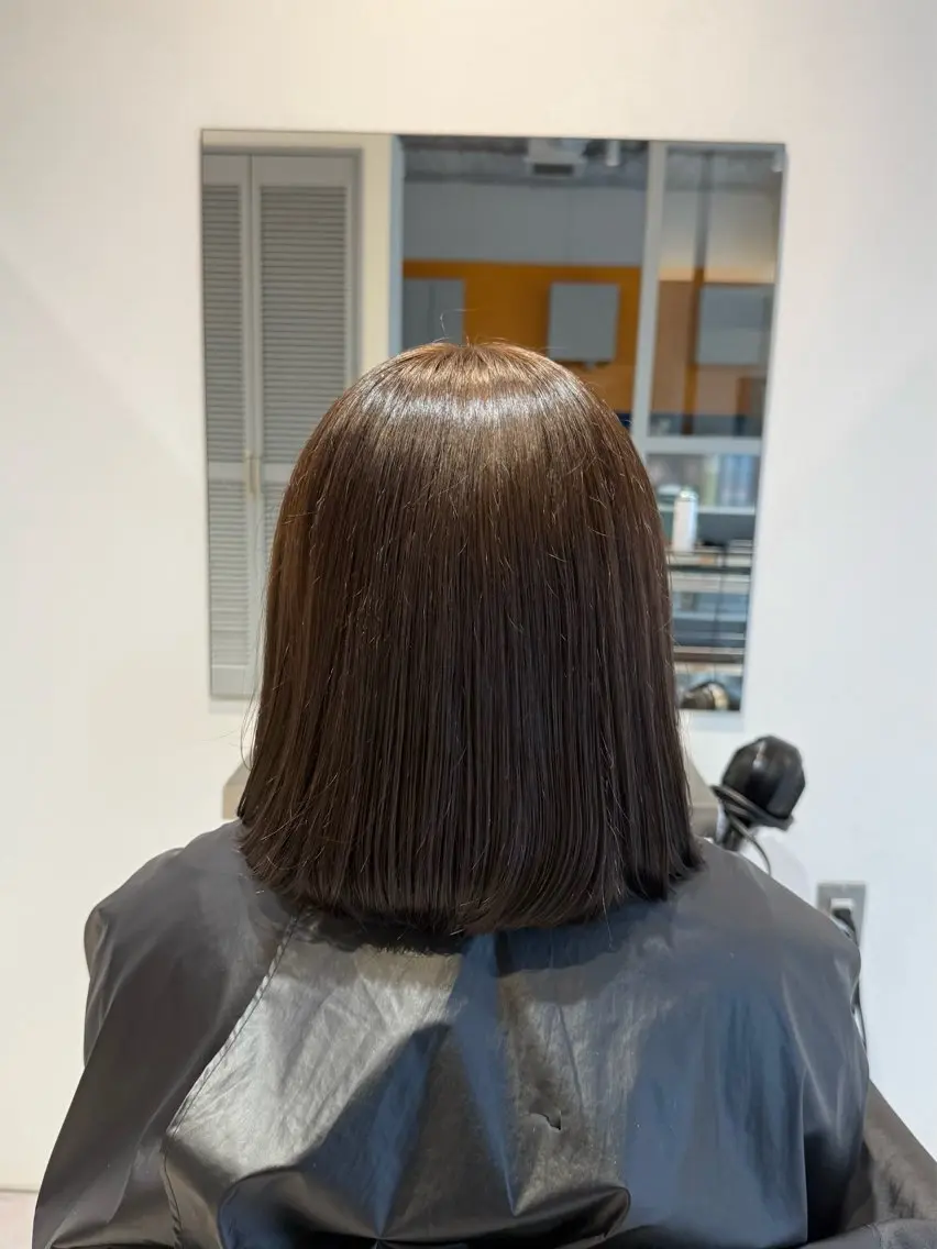 ミディアム カラー ベージュカラー ヘーゼル 千葉 優奈のヘアスタイル
