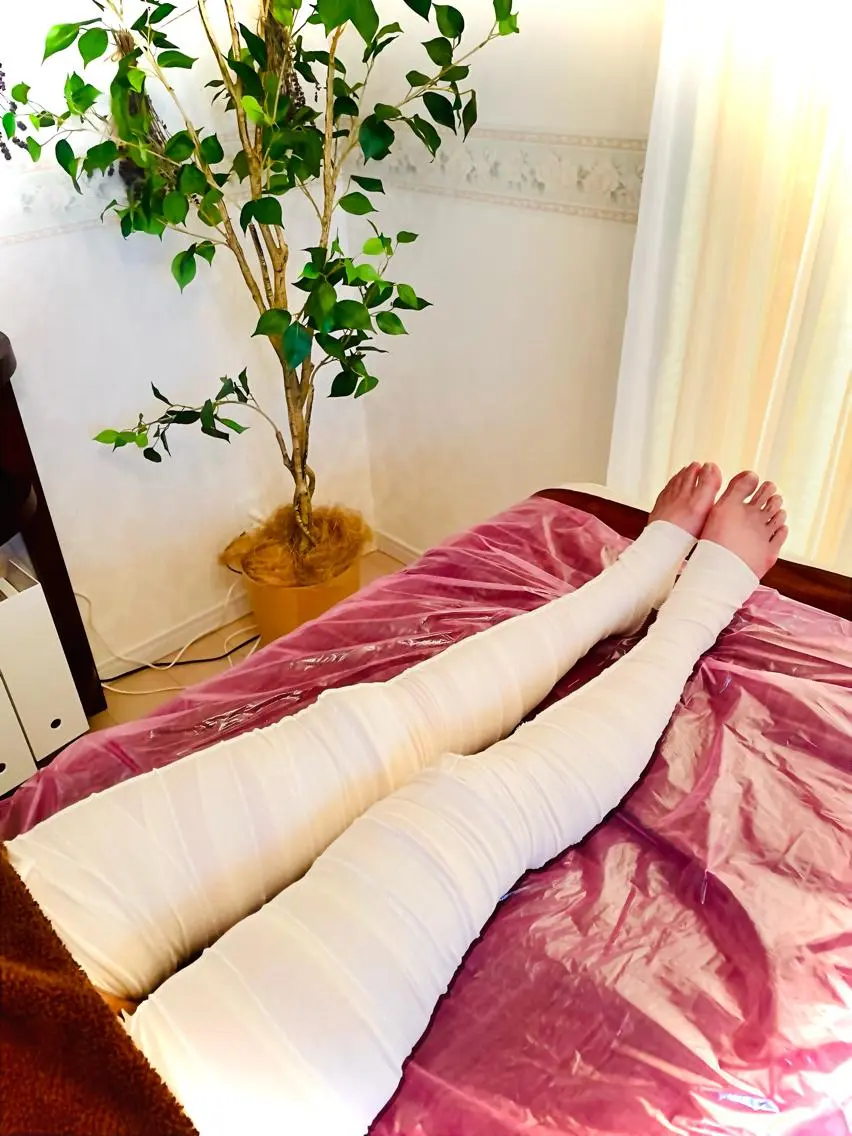 美脚セルライト60分コース【バンテージ＋岩盤浴ヒートマット付き】の写真