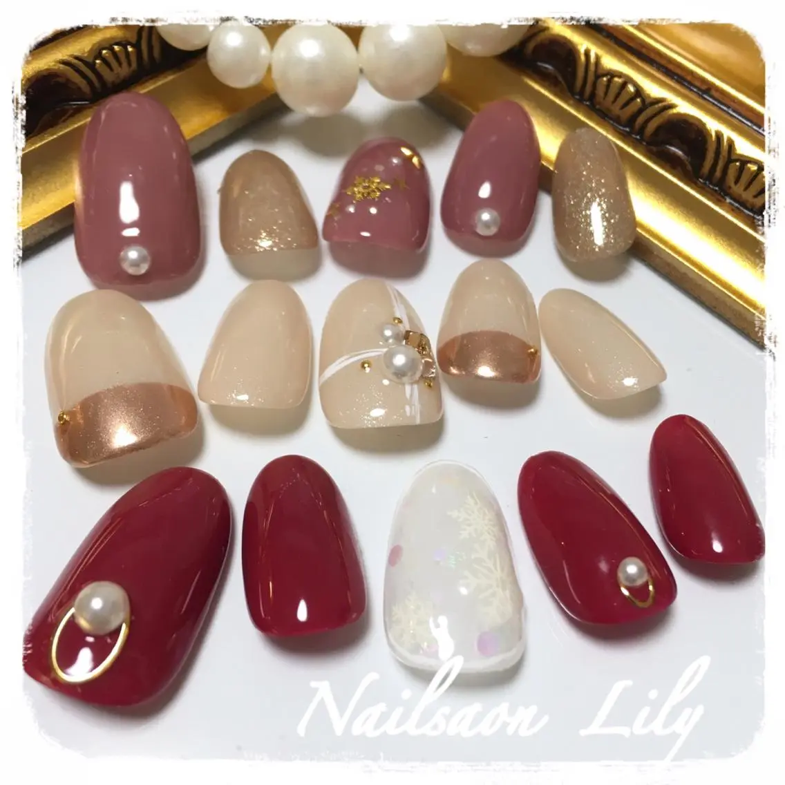 ネイル シンプルネイル ハンドネイル Lily*nail 🌻Mii🌻のネイルデザイン