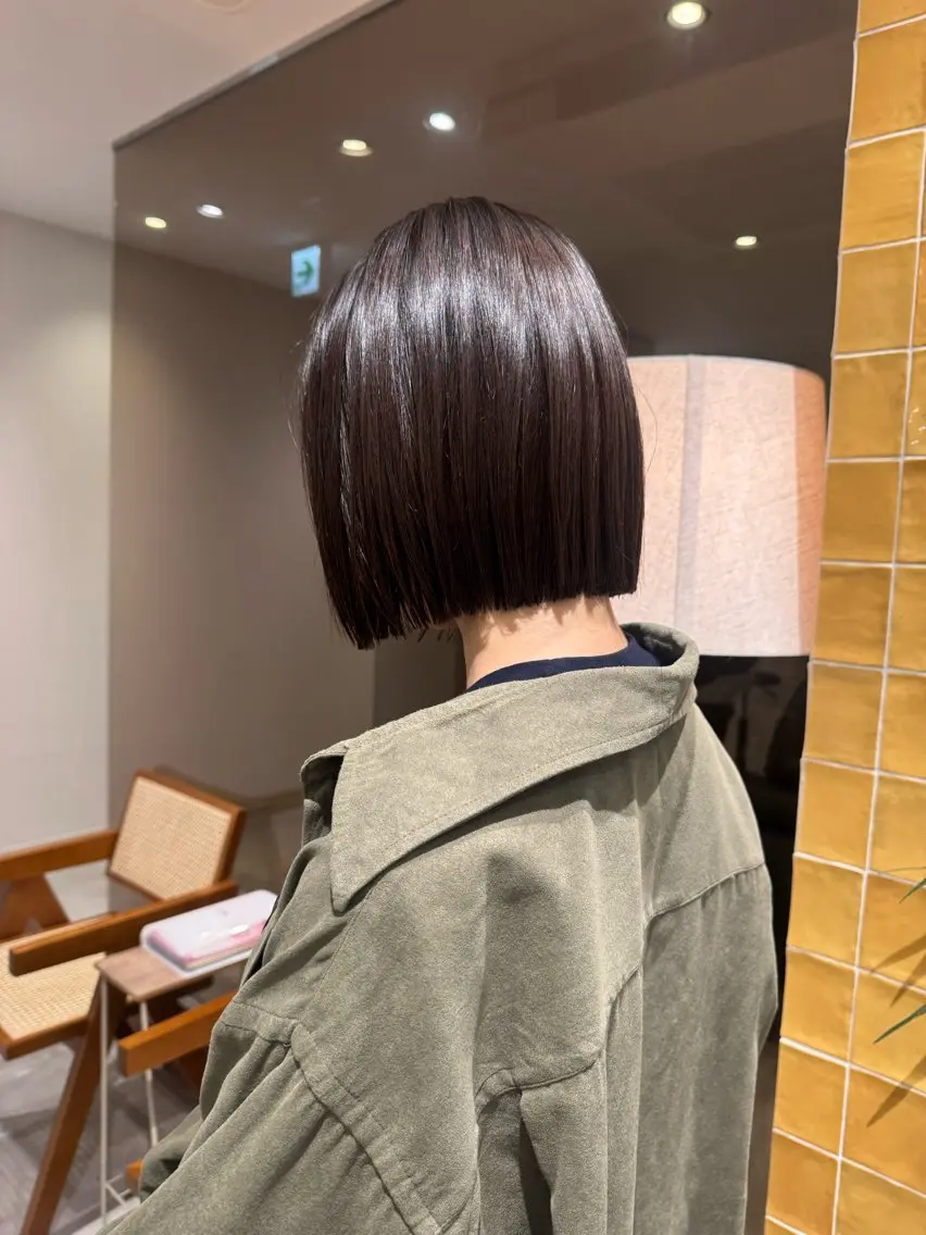 ショート ボブ 縮毛矯正 カット 縮毛矯正 トリートメント ボブ美容師💛 AYUMIのヘアスタイル