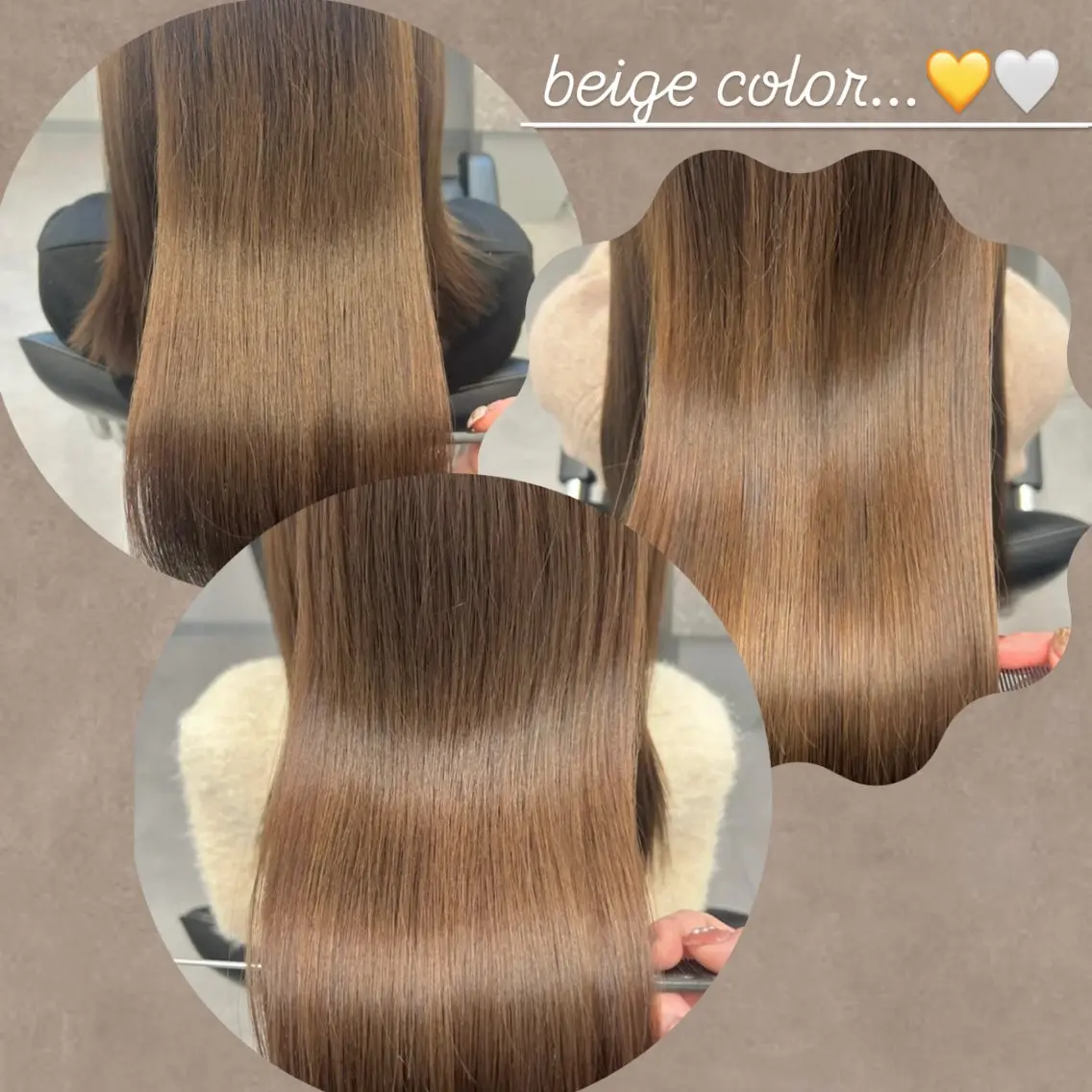 ミディアム カラー ベージュカラー 🌷MIREA🌷 LUANA 難波店のヘアスタイル