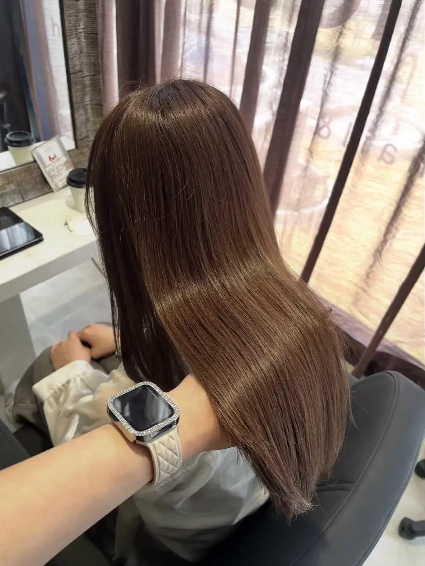 ロング 縮毛矯正 beleef. yunaのヘアスタイル