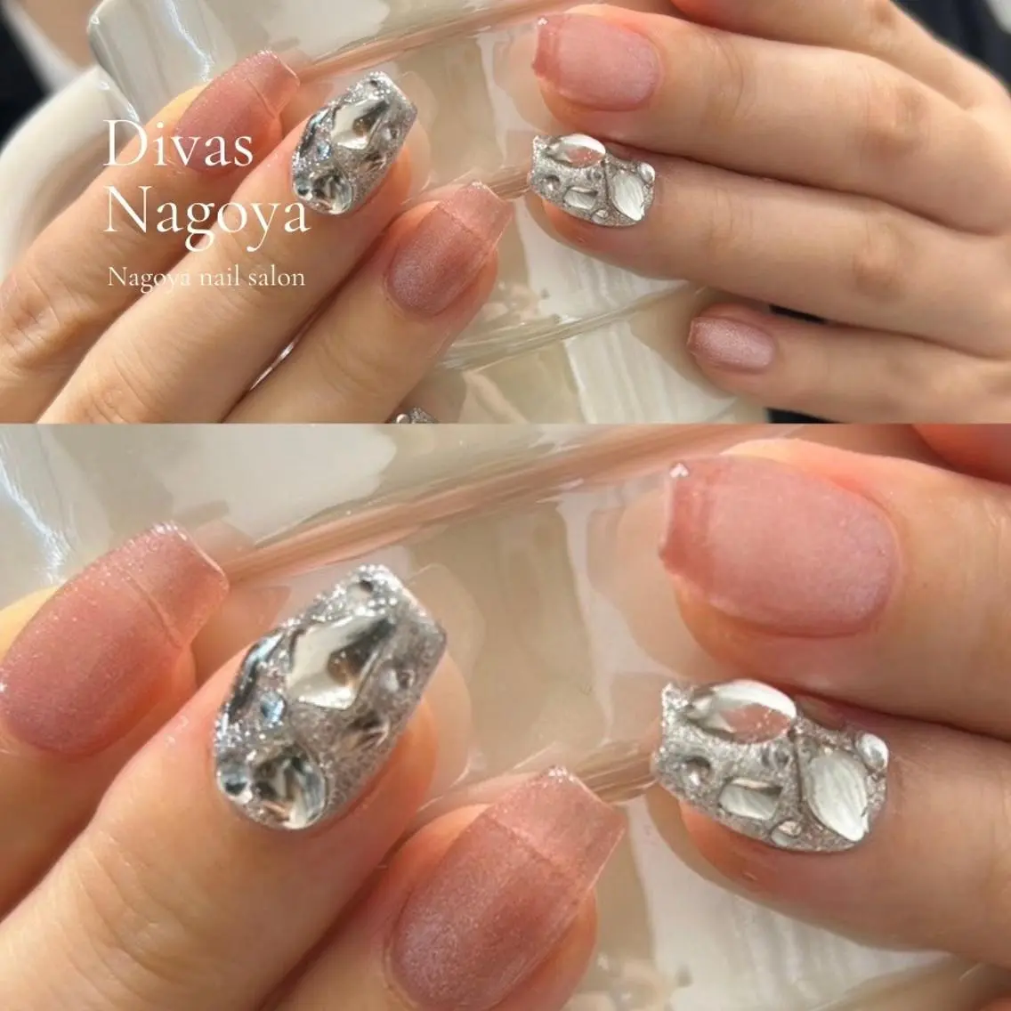 ネイル アートネイル 韓国ネイル マットネイル ミラーネイル ニュアンスネイル 💕D.d nail Hideyo🌸のネイルデザイン