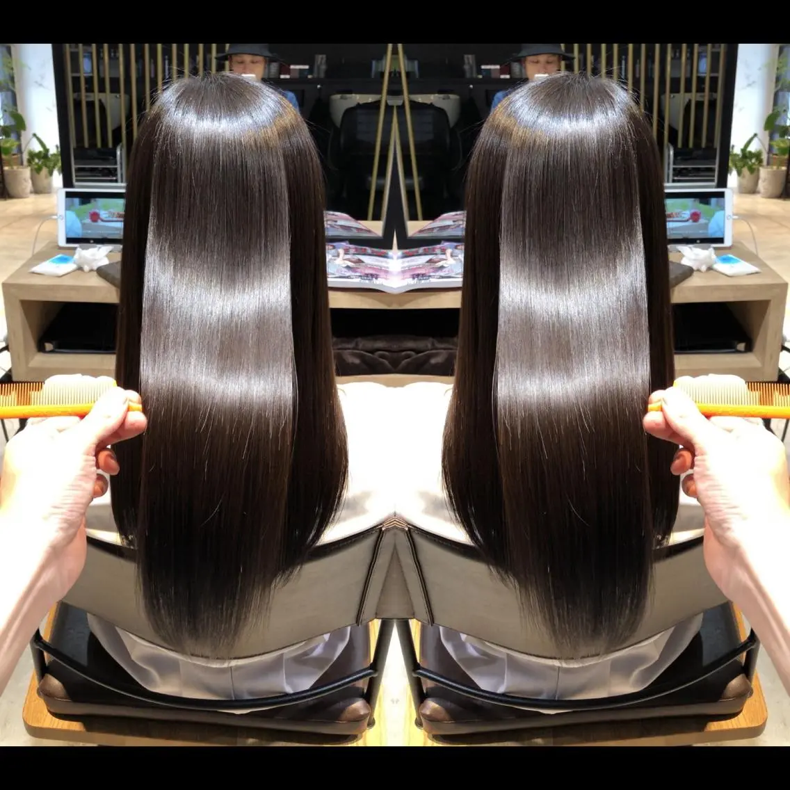 セミロング ✨髪質改善　美髪✨ 縮毛　井上 大誠のヘアスタイル