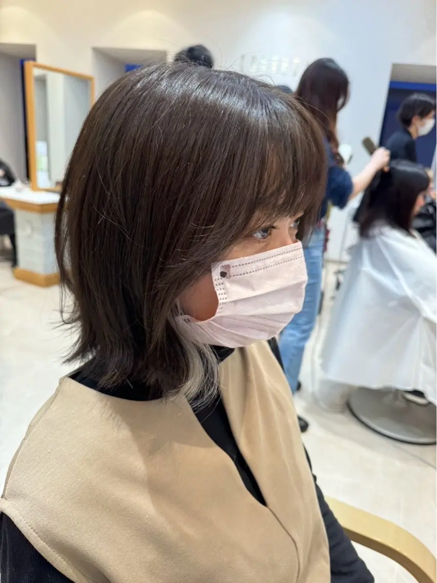 ミディアム カラー 髪質改善ケア/透明感 カラー伊藤 千尋のヘアスタイル