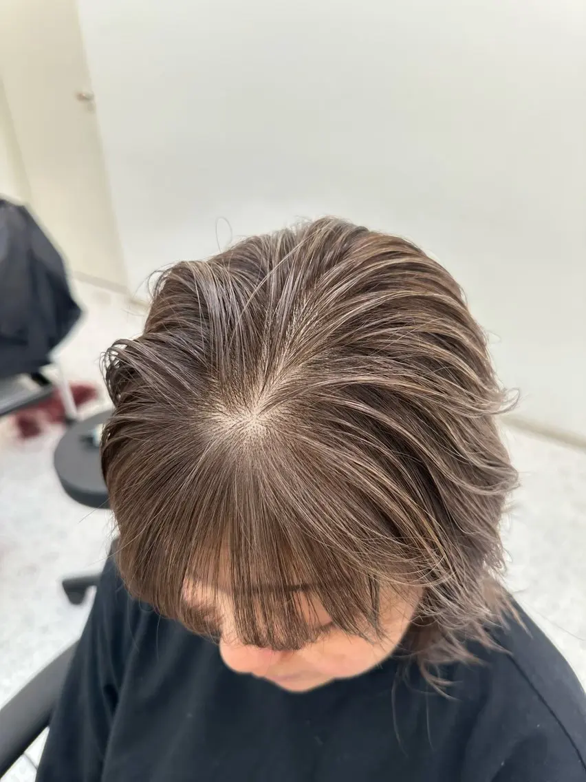 ミディアム カラー ヘアアレンジ カット ヘアカラー トリートメント 久米 治仁のヘアスタイル