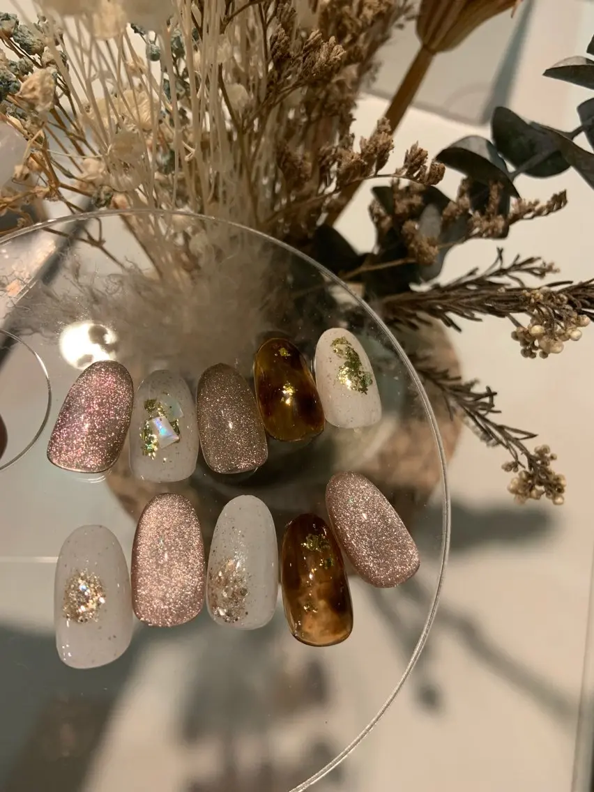 ネイル べっ甲ネイル マグネットネイル D.d Nail Moeのネイルデザイン