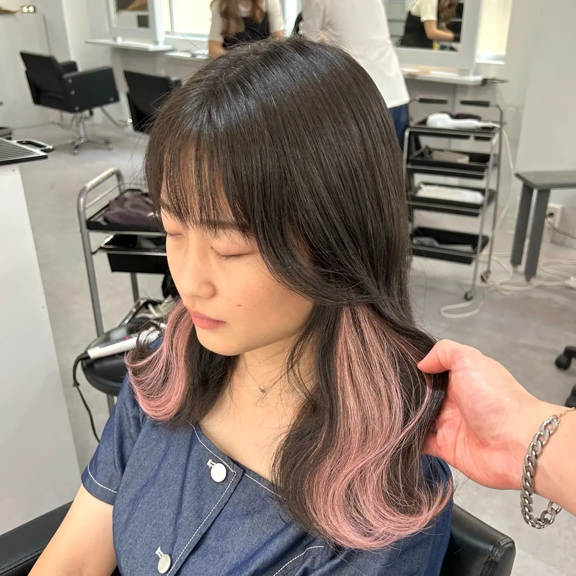 カラー ベージュカラー ブリーチ ダブルカラー グレージュ ハイトーンカラー 大阪ケアブリーチ/ ミルクティーベージュのヘアスタイル