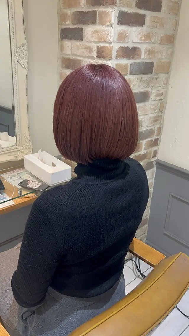 カラー ベージュカラー ピンクカラー ピンクベージュ みか ✩⡱のヘアスタイル