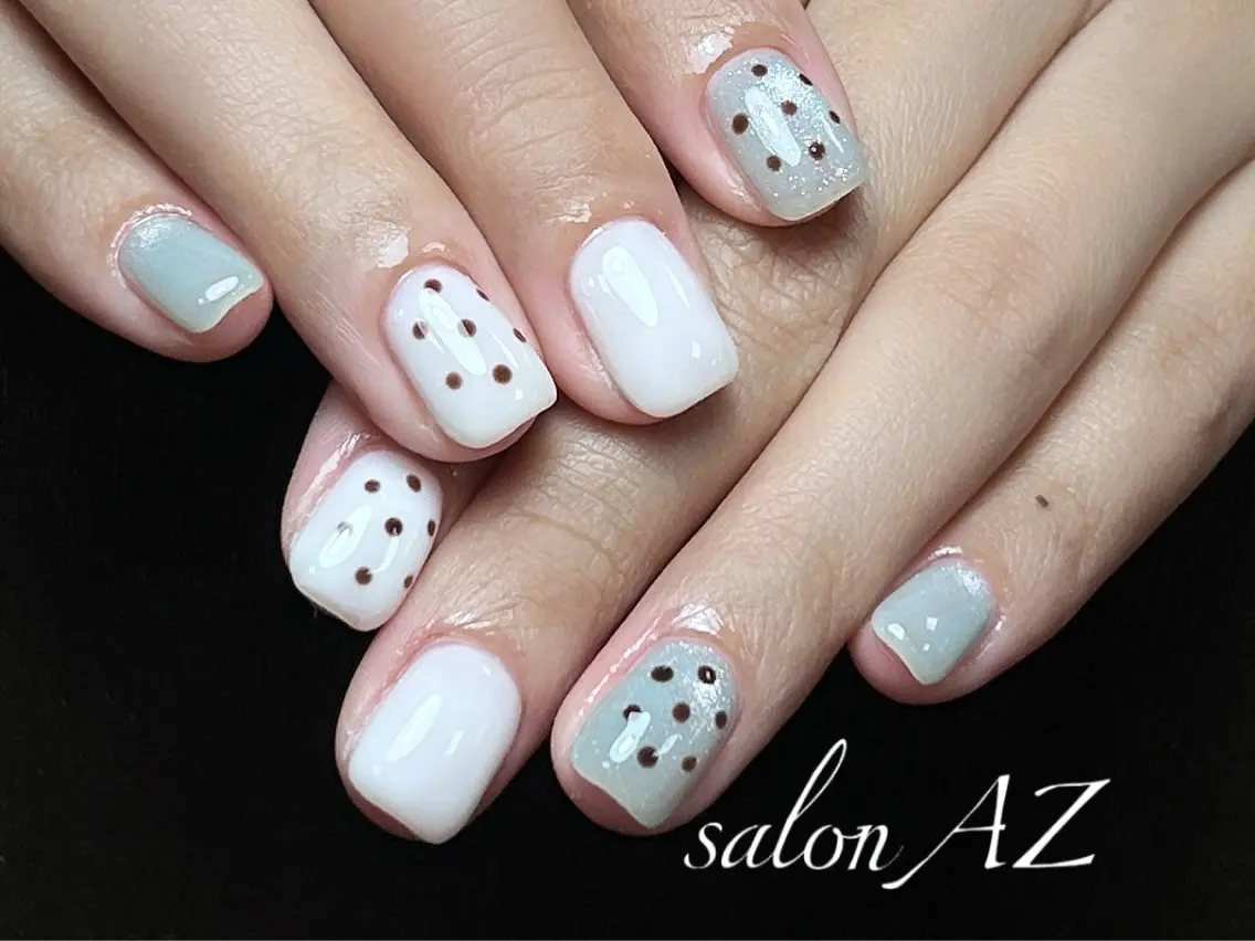 ネイル アートネイル フットネイル フレンチネイル マグネットネイル 持ち込み ハンドネイル salonAZ Miaのネイルデザイン