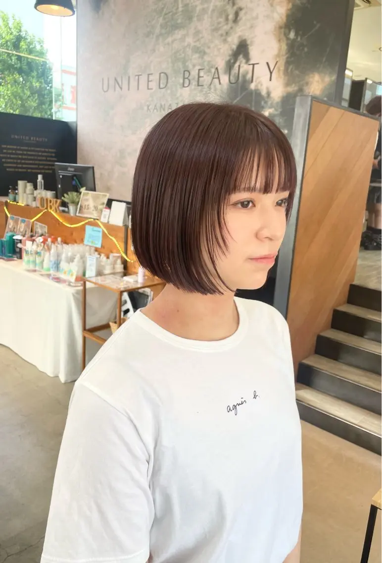 ショート レイヤーカット 小顔カット テラダ ユウシン西金沢のヘアスタイル