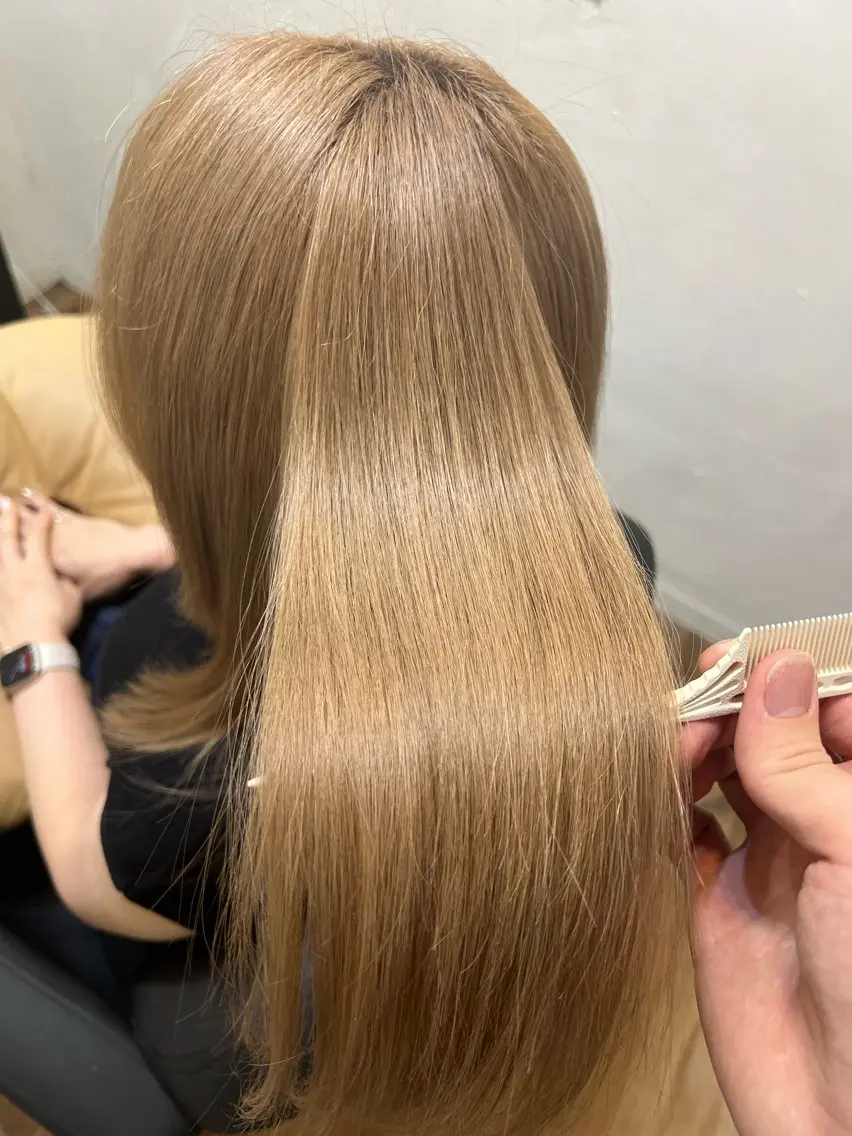 セミロング 縮毛矯正練習 モデル募集✨️NOAのヘアスタイル
