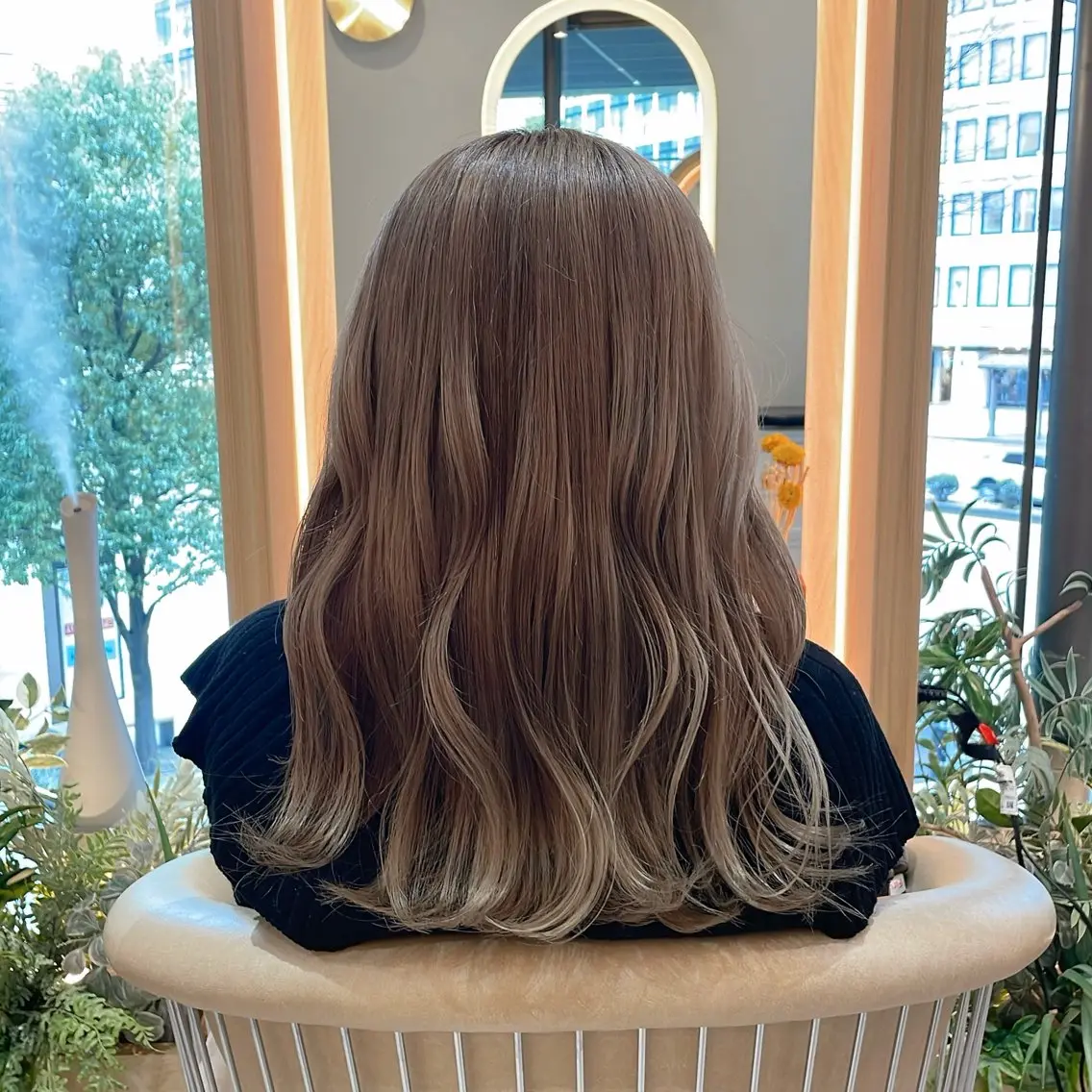 ロング 縮毛矯正、肩上の長さ お任せ☆マンツー施術のヘアスタイル