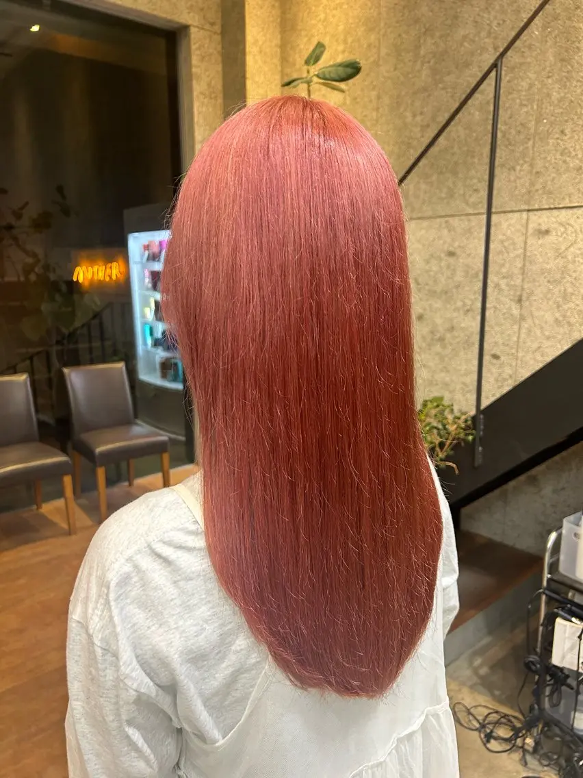 セミロング カラー 🤡暖色レイヤー 🤡みさきのヘアスタイル