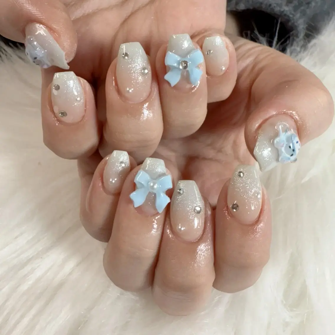 ネイル ハンドネイル 🎀nana🫧 ワンホンネイル🎀のネイルデザイン