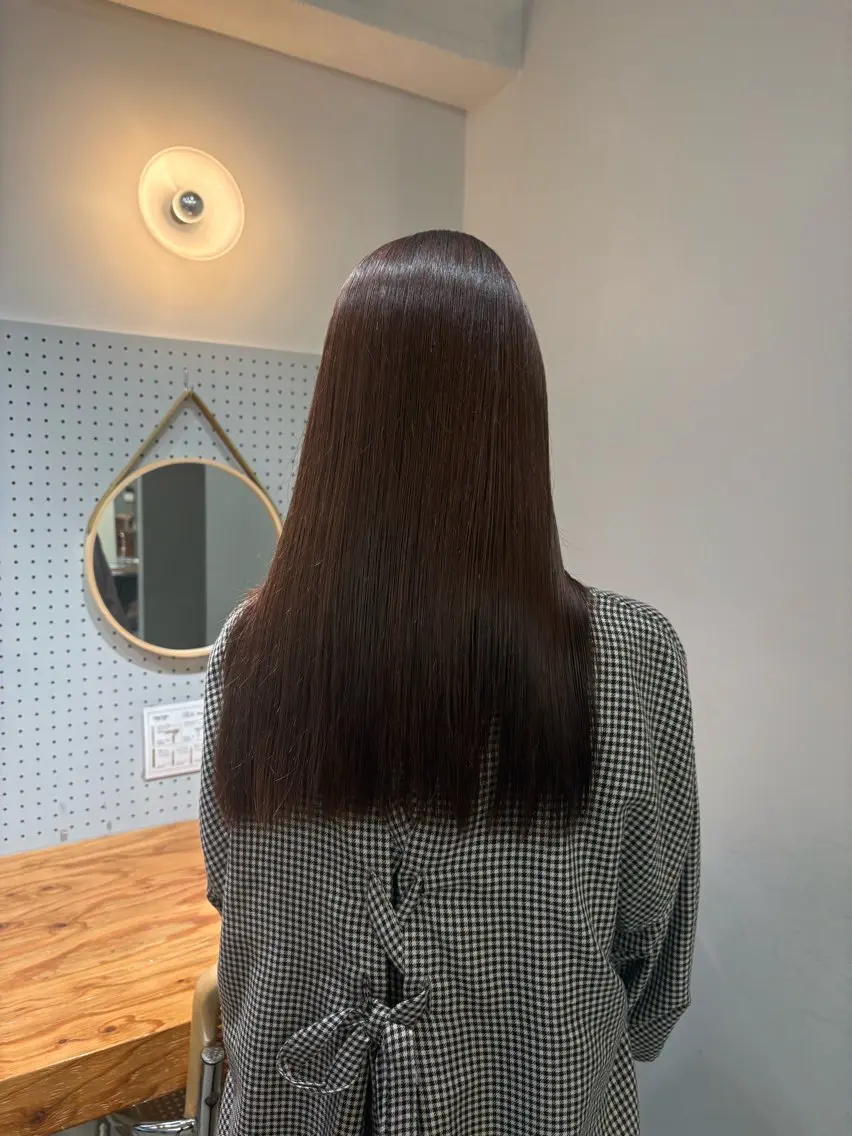 ロング 縮毛矯正 kawanami kikiのヘアスタイル