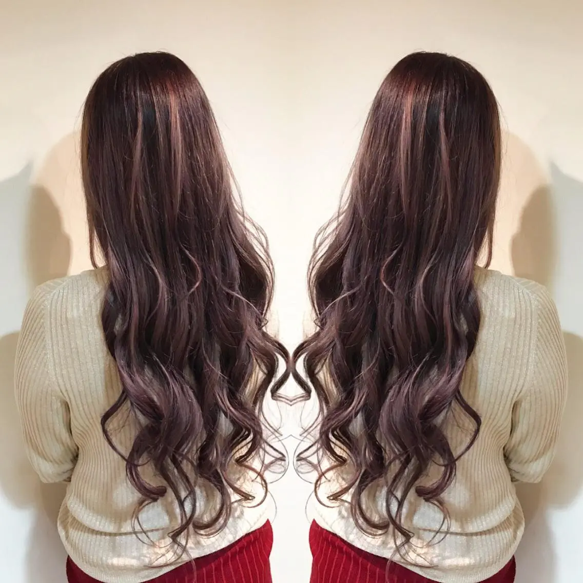 ロング カラー アッシュ ピンクカラー ピンクアッシュ ✂︎KALOU✂︎ 寺野 克のヘアスタイル