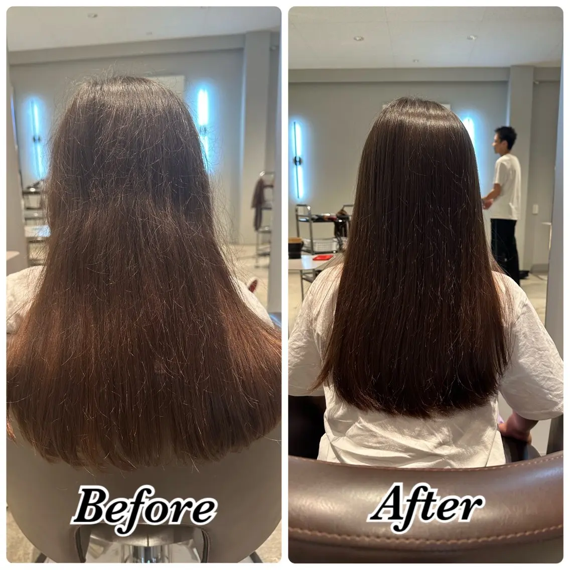 ミディアム パーマ 髪質改善ストレート 中林優太のヘアスタイル
