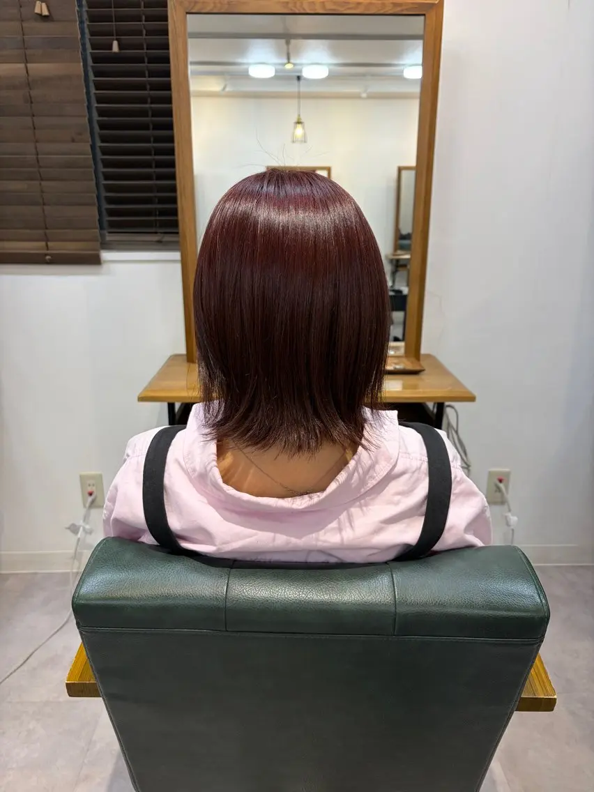 ミディアム カット ヘアカラー lore 中村かれんのヘアスタイル