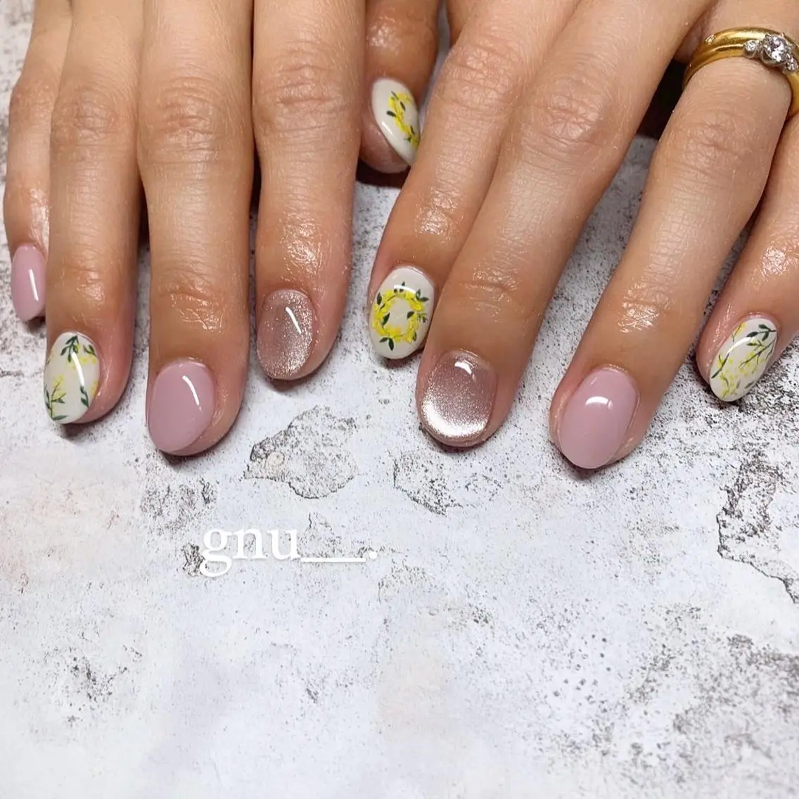 ネイル 春ネイル ハンドネイル gnu__. nailのネイルデザイン