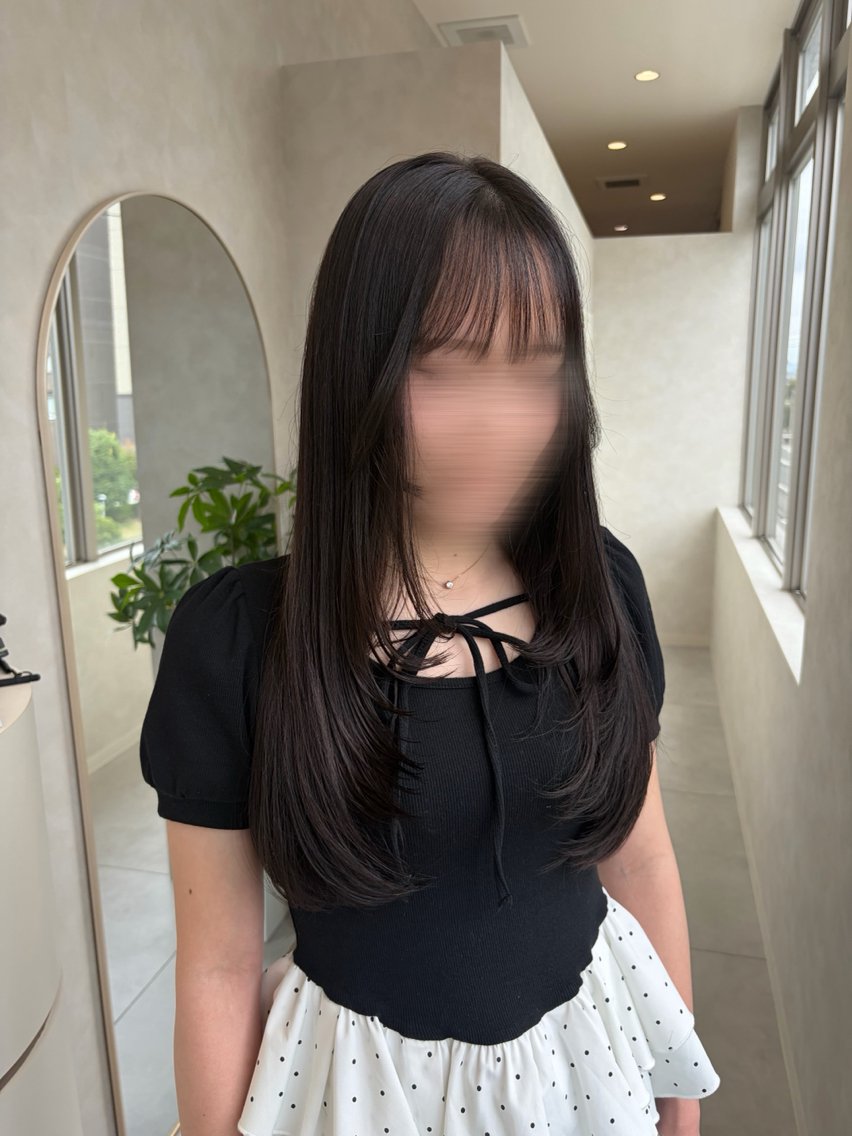 ロング カラー ロングレイヤー ブラウンカラー チョコレートブラウン レイヤーカット ロング カット ヘアカラー 韓国ヘア・カラー 🩵涓のヘアスタイル