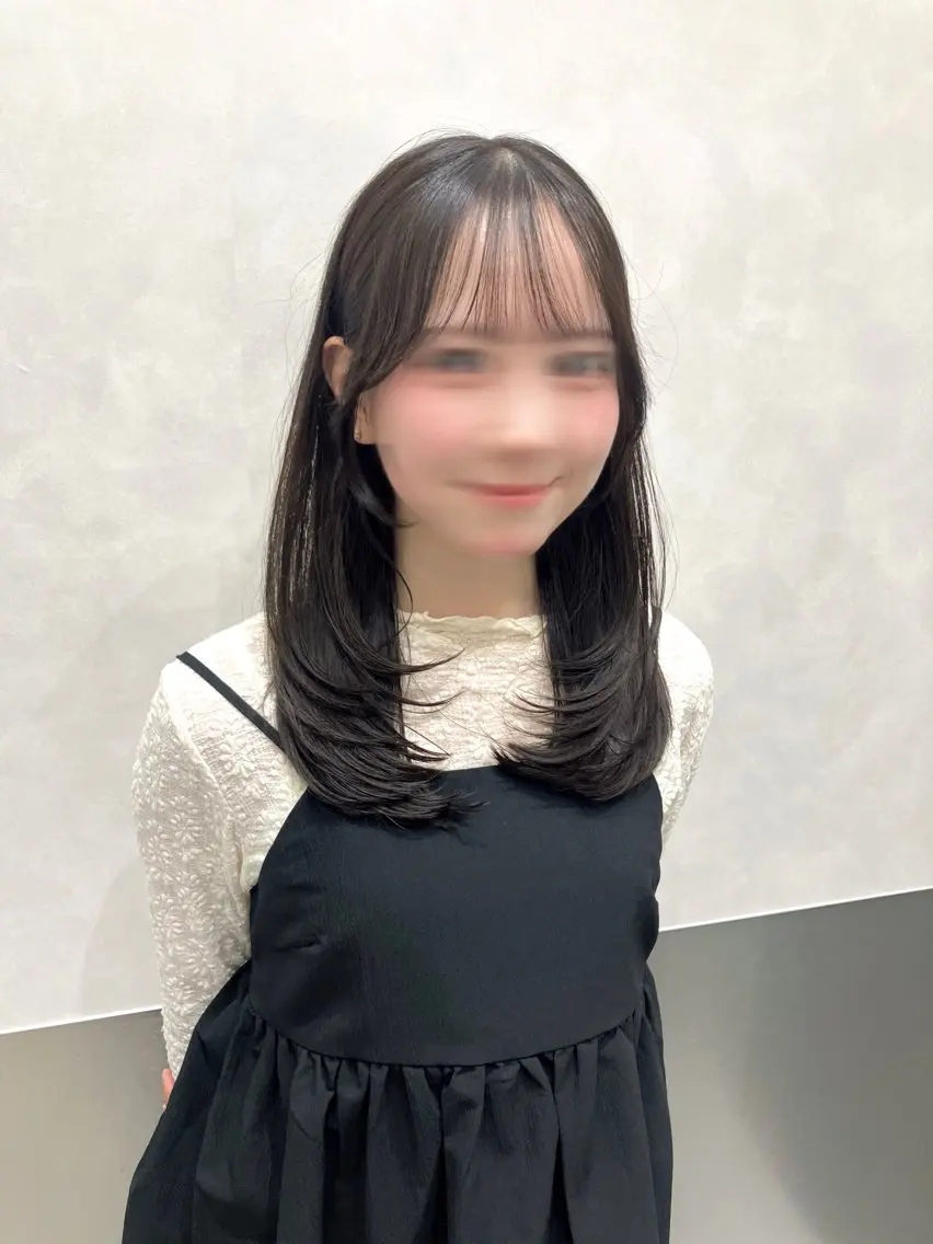 ロング カラー カット ヘアカラー トリートメント 💖ブリーチなし透明 感💖ASAHIのヘアスタイル