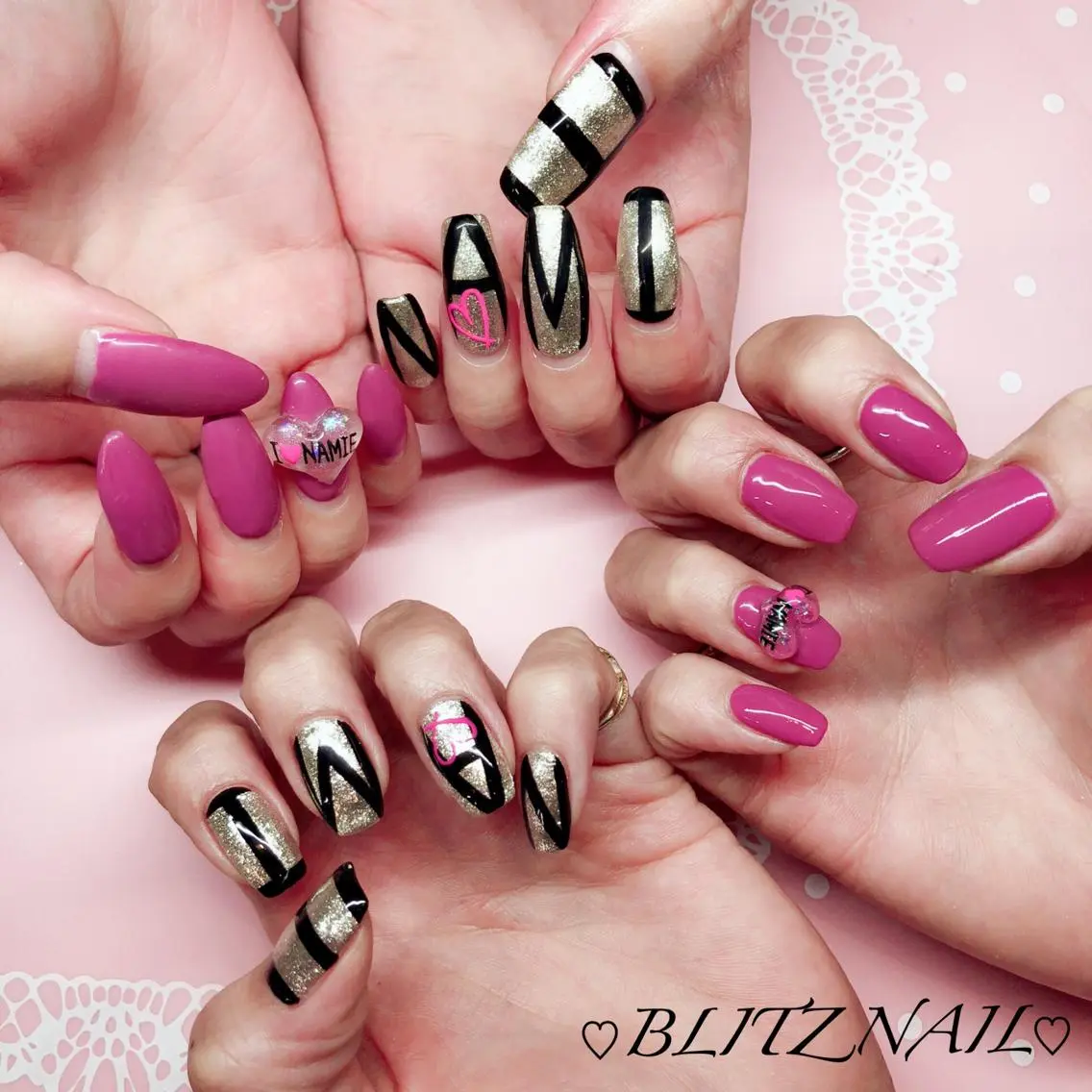 ネイル おそろいネイル BLITZ Nail 岩田💅🏻✨のネイルデザイン