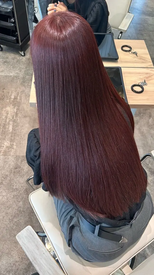 ロング カラー 堤 麻衣子のヘアスタイル