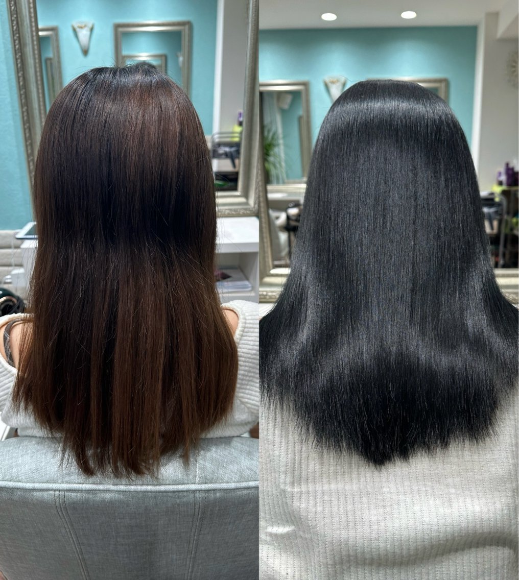 セミロング 縮毛矯正 ヘアカラー 縮毛矯正 髪質改善/美髪矯正 /高田馬場/Renのヘアスタイル