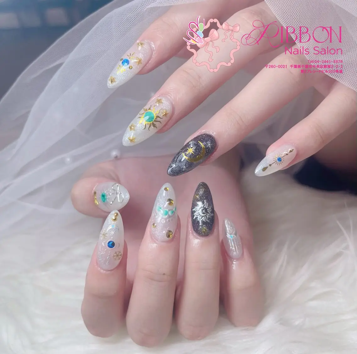 ネイル フットネイル フレンチネイル ジェルネイル マグネットネイル 持ち込み ハンドネイル Ribbonnail salonのネイルデザイン