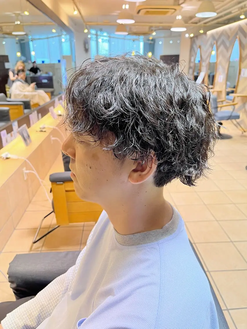 ショート パーマ ヘアアレンジ メンズ カット パーマ 韓国レイヤー/透明感 💎Tomoya💎のヘアスタイル