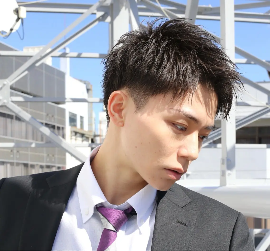 ショート メンズ ビジネス ショートヘア カット 🔥メンズ特化🔥 坂下遥翔のヘアスタイル